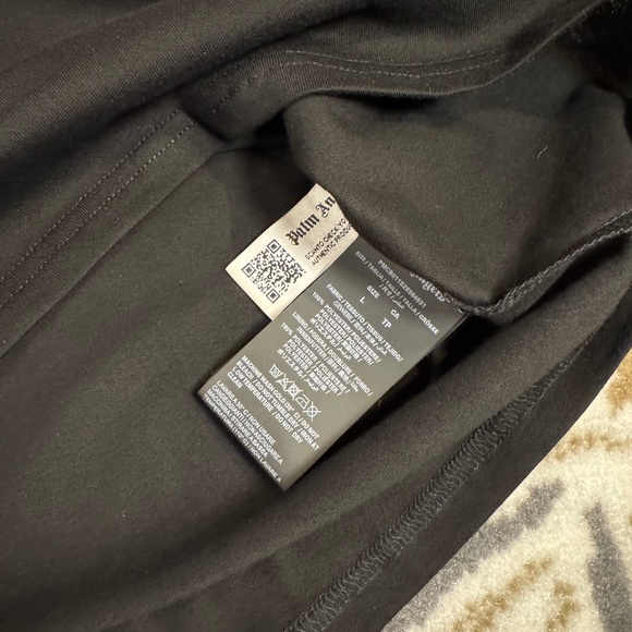 Palm Angels Vertical Logo Black T-Shirt Men’s Size Large - Picture 3 of 4